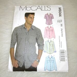 MCCALL'S M6044 Sz XL-XXL-XXXL Men's shirts
